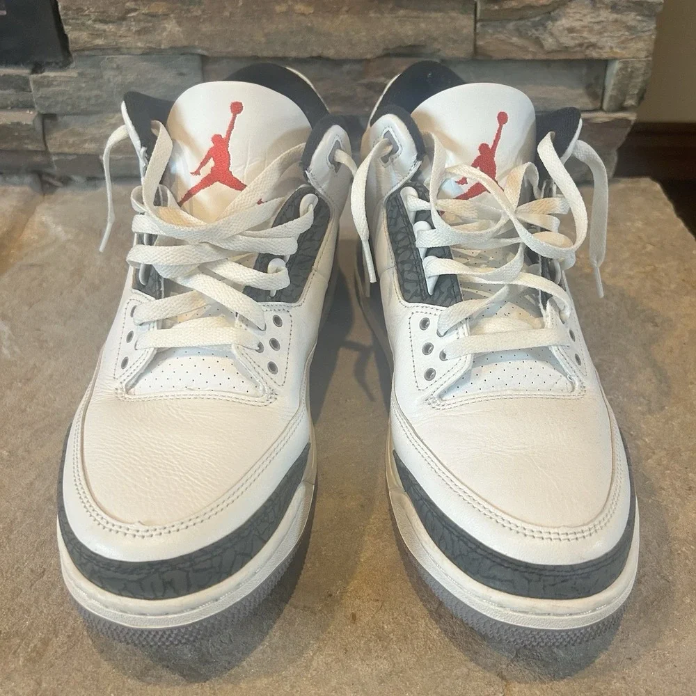 Nike Air Jordan 3 Retro Shoes 'Cement Grey' (2024) CT8532-106 Men's Size 13